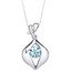 Aquamarine Sterling Silver Venus Pendant Necklace