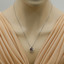 Garnet Sterling Silver Wave Pendant Necklace