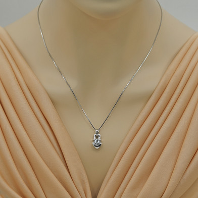 Aquamarine Sterling Silver Tumi Pendant Necklace