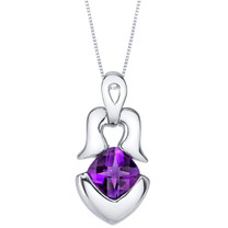 Amethyst Sterling Silver Tumi Pendant Necklace
