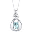 Aquamarine Sterling Silver Cascade Pendant Necklace