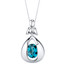 London Blue Topaz Sterling Silver Cascade Pendant Necklace