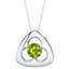 Peridot Sterling Silver Trinity Knot Pendant Necklace