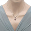 Garnet and Citrine Sterling Silver Ellipse Pendant Necklace