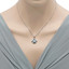 London Blue Topaz Quad Pendant Necklace in Sterling Silver