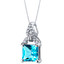 Swiss Blue Topaz Sterling Silver Portico Pendant Necklace
