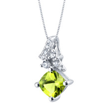 Peridot Sterling Silver Flair Pendant Necklace