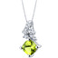 Peridot Sterling Silver Flair Pendant Necklace
