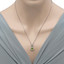 Peridot Sterling Silver Regina Halo Pendant Necklace