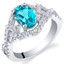 London Blue Topaz Sterling Silver Lace Ring Sizes 5 to 9