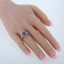 London Blue Topaz Sterling Silver Lace Ring Sizes 5 to 9
