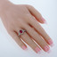 Created Ruby Sterling Silver Lace Ring Sizes 5 to 9
