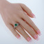 Simulated Emerald Sterling Silver Lace Ring Sizes 5 to 9
