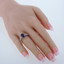 2.50 Carats Created Blue Sapphire Sterling Silver Forever Ring Sizes 5 to 9