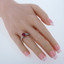 2.50 Carats Created Ruby Sterling Silver Forever Ring Sizes 5 to 9