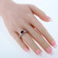 Garnet Sterling Silver Heart Soulmate Ring Sizes 5 to 9