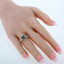 London Blue Topaz Sterling Silver Heart Soulmate Ring Sizes 5 to 9