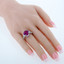 7.50 Carat Created Purple Sapphire Sterling Silver Cushion Halo Ring Sizes 5 to 9