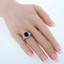 4 Carat Created Blue Sapphire Sterling Silver Legacy Ring Sizes 5 to 9