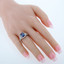 4 Carat Simulated Alexandrite Sterling Silver Legacy Ring Sizes 5 to 9