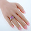4 Carat Created Pink Sapphire Sterling Silver Legacy Ring Sizes 5 to 9