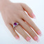 4 Carat Created Purple Sapphire Sterling Silver Legacy Ring Sizes 5 to 9