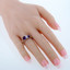 Amethyst Sterling Silver Trillion Cut Two-Stone Ring Sizes 5 to 9