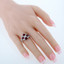 2.75 Carat Garnet Sterling Silver Quad Ring Sizes 5 to 9