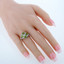 2.50 Carat Peridot Sterling Silver Quad Ring Sizes 5 to 9