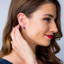 Amethyst Sterling Silver Aura Stud Earrings 2.00 Carats Total