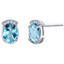 Swiss Blue Topaz Sterling Silver Aura Stud Earrings 2.75 Carats Total Swiss Blue Topaz Sterling Silver Aura Stud Earrings 2.75 Carats Total