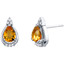 Citrine Sterling Silver Empress Stud Earrings 1.00 Carat Total