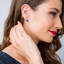 Created Blue Sapphire Sterling Silver Empress Stud Earrings 1.75 Carats Total