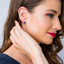 Simulated Alexandrite Sterling Silver Bezel Stud Earrings 3.50 Carats Total