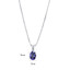 14 Karat White Gold Tanzanite Diamond Pendant Oval Shape 2 Carats