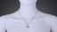 Sterling Silver Simulated Diamonds Triangle Knot Pendant Necklace