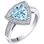 IGI Certified Aquamarine and Diamond 14K White Gold Ring 1.70 Carats Total Trillion Cut