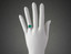 14K White Gold Created Colombian Emerald and Lab Grown Diamond Ring 3.02 carats total Pear Shape