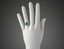 14K White Gold Created Colombian Emerald and Lab Grown Diamond Ring 3.29 carats total Cushion Cut
