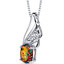Created Black Opal Angel Wing Pendant Necklace Sterling Silver