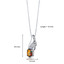 Created Black Opal Angel Wing Pendant Necklace Sterling Silver