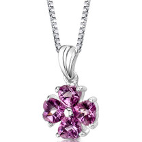 Sterling Silver Heart Shape Cut Pink Sapphire Pendant Style SP8428