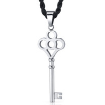 Forever Classic: Unisex Stainless Steel Crown Key Pendant Style SN8958