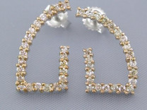 UNUSUAL CUT 0.52CT DIAMOND DROP EARRINGS Style E15742
