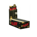 RAW BLACK UNREFINED PAPERS SINGLE WIDE BOX 25CT