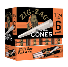 Zig-Zag 1 1/4 Cones Promo Display 36 packs of 6 cones (216 cones)