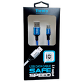 Type-C USB Charge & Sync Cable, 10 Feet, (Brand: Toreto) Blue