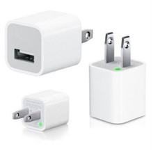 Universal AC USB Wall Charger Cube for Apple iPhone/iPod Galaxy (White Color) 24CT. BAG,  