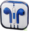 Earphone Earbud Headset Headphone Lot 10 pcs. Blue Color/Barcode. 