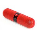 Mini Bluetooth Speaker BT808L Portable Wireless Speaker with LED Lights, COLOR RED.